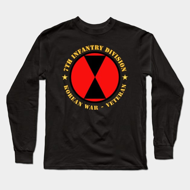 7th Infantry Division - Korean War - Veteran wo Bkgrd Long Sleeve T-Shirt by twix123844